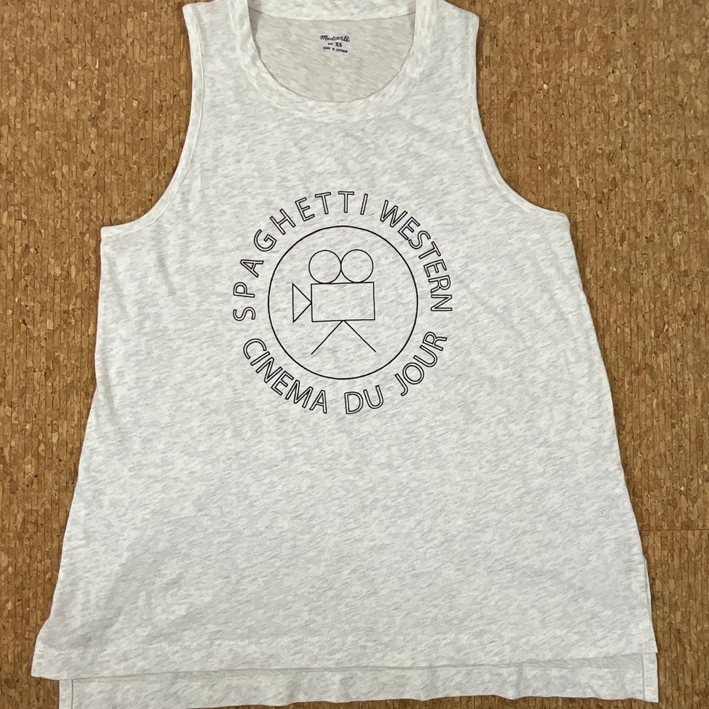 Madewell Spaghetti Western Graphic Tank XS – Cinema Du Jour Film Print Sleeveles